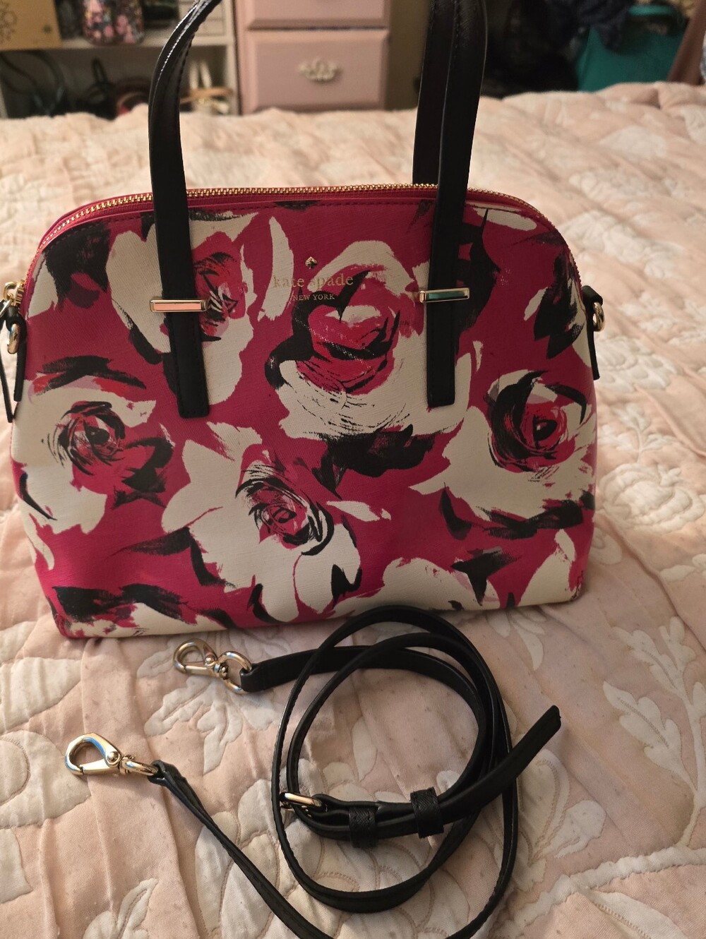 Kate Spade Rose Purse RARE - Picture 3 of 12